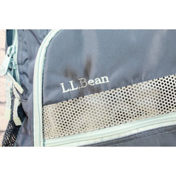 LL Bean Unisex Adult Weatherproof Nylon Deluxe Book Pack 37L Backpack Blue - Picture 9 of 13